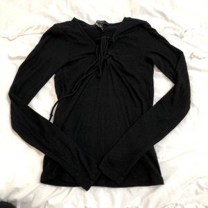Lace-up Black Long Sleeve!